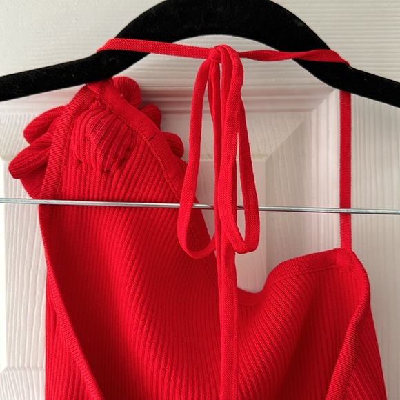 NIA Red Ribbed Skirt/Top Set Small - Picture 13 of 16